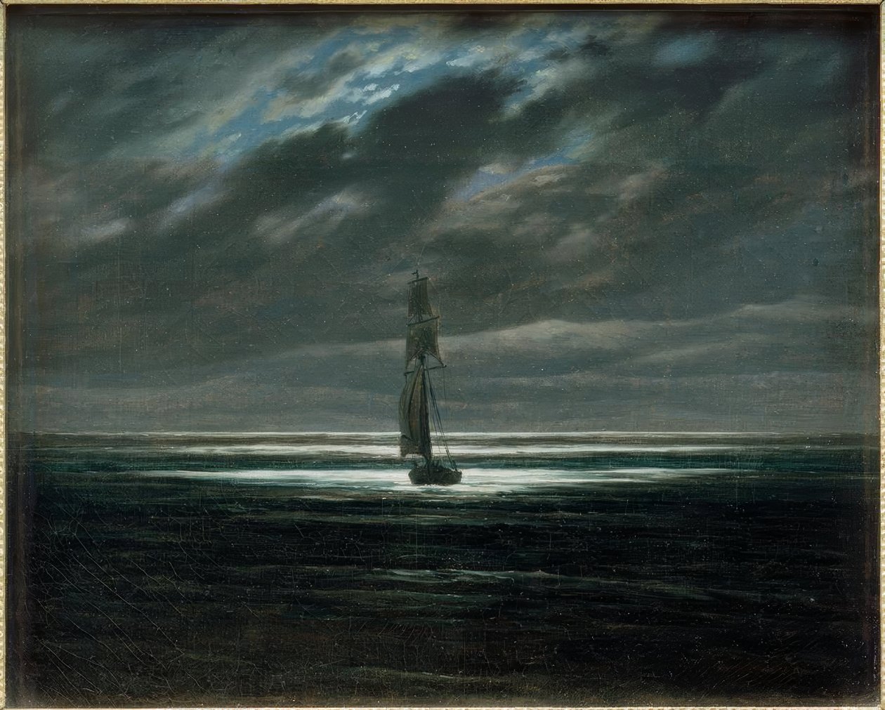 Seestück bei Mondschein auf dem Meer tekijältä Caspar David Friedrich