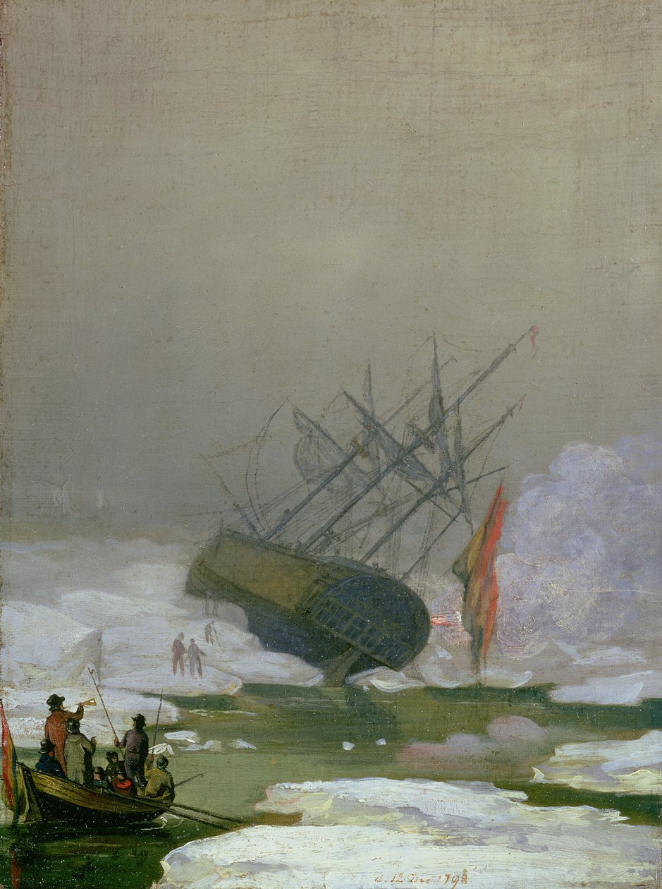 Alus Jäämerellä, 12. joulukuuta 1798. tekijältä Caspar David Friedrich