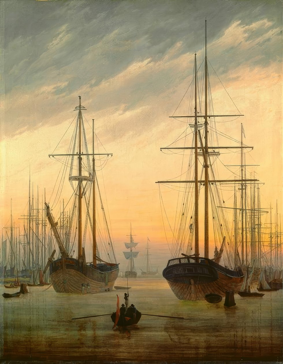 Ansicht eines Hafens tekijältä Caspar David Friedrich