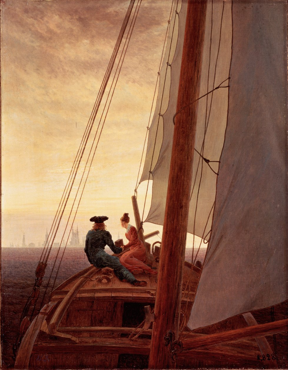 Auf dem Segler tekijältä Caspar David Friedrich