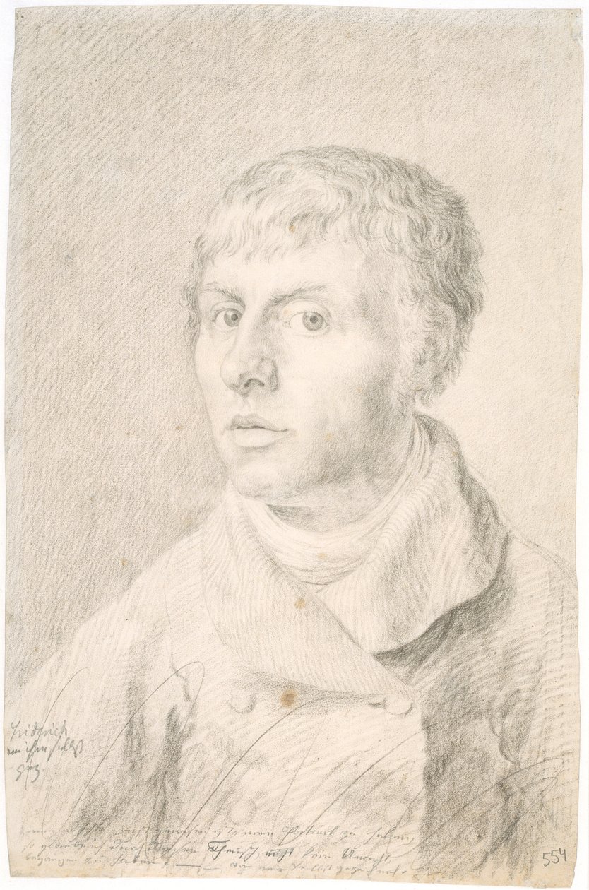 Saksa: Selbstbildnis Omakuva tekijältä Caspar David Friedrich