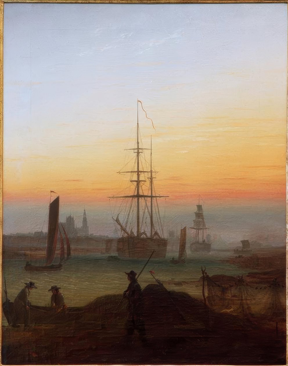 Greifswalder Hafen tekijältä Caspar David Friedrich