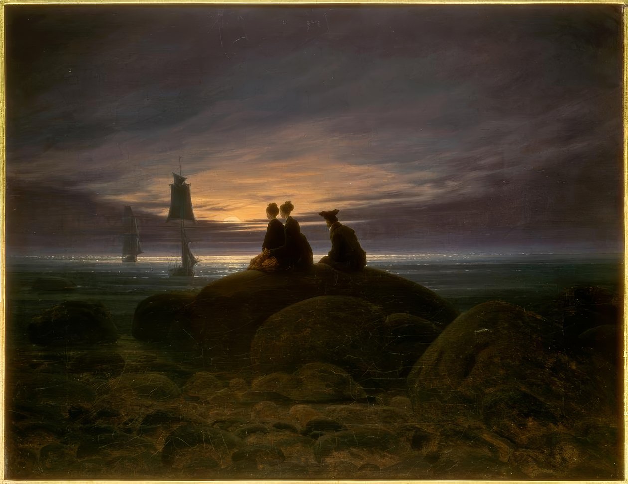 Mondaufgang am Meer tekijältä Caspar David Friedrich