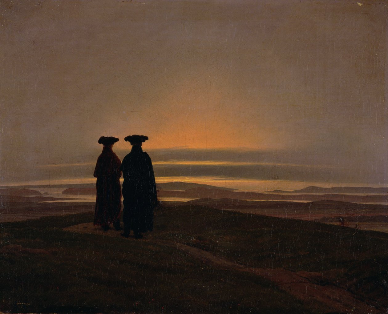Auringonlasku (veljet) tekijältä Caspar David Friedrich