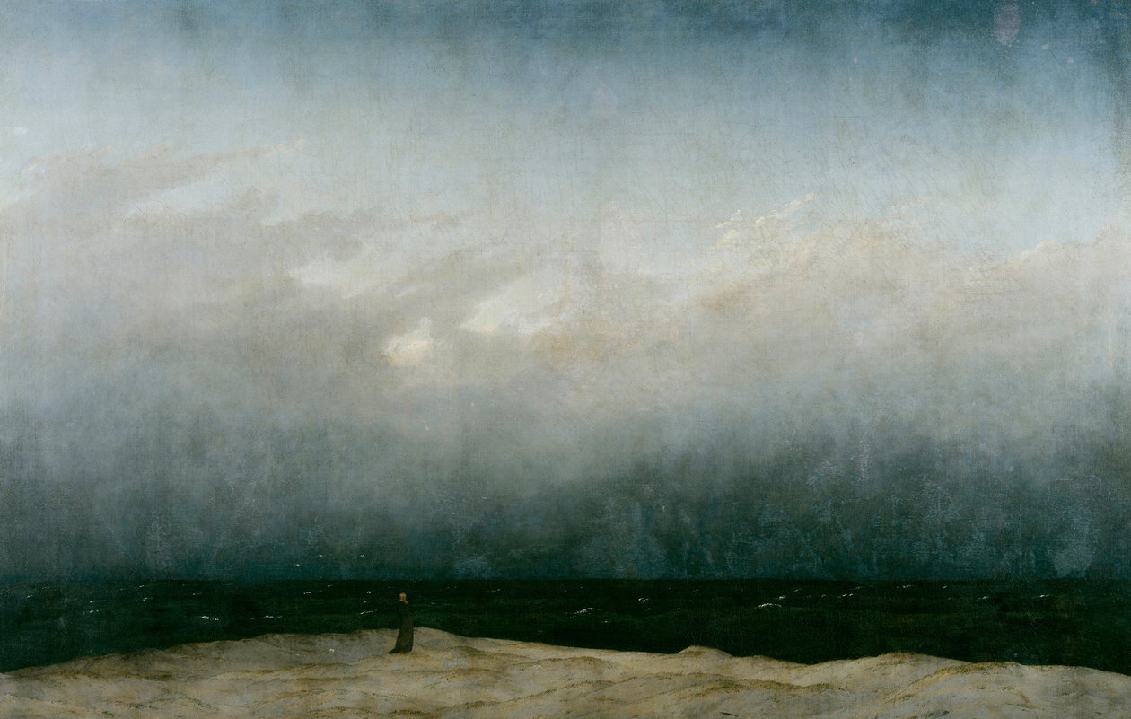 Munkki meren rannalla, 1808-1810 tekijältä Caspar David Friedrich