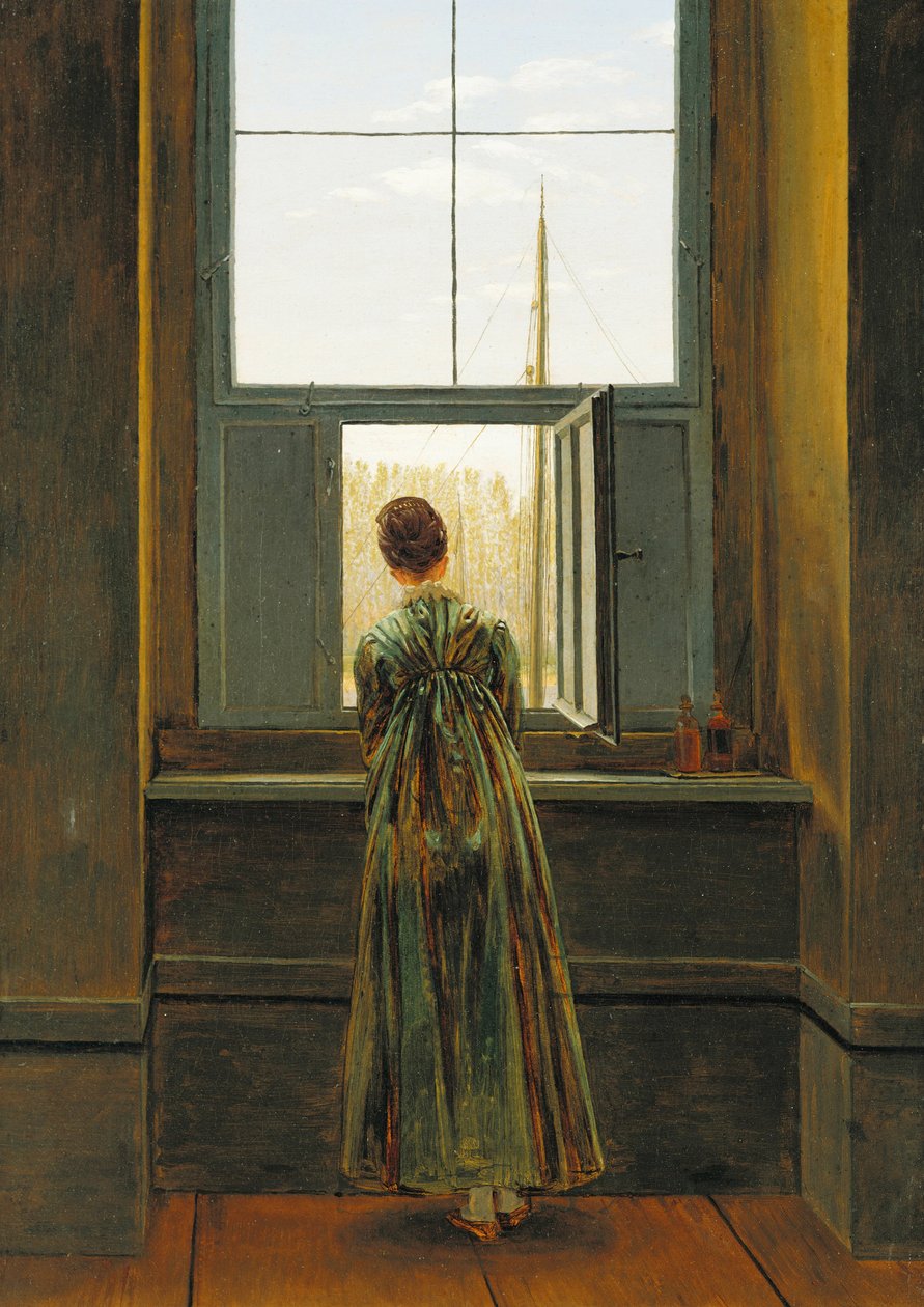 Nainen ikkunassa, 1822 tekijältä Caspar David Friedrich