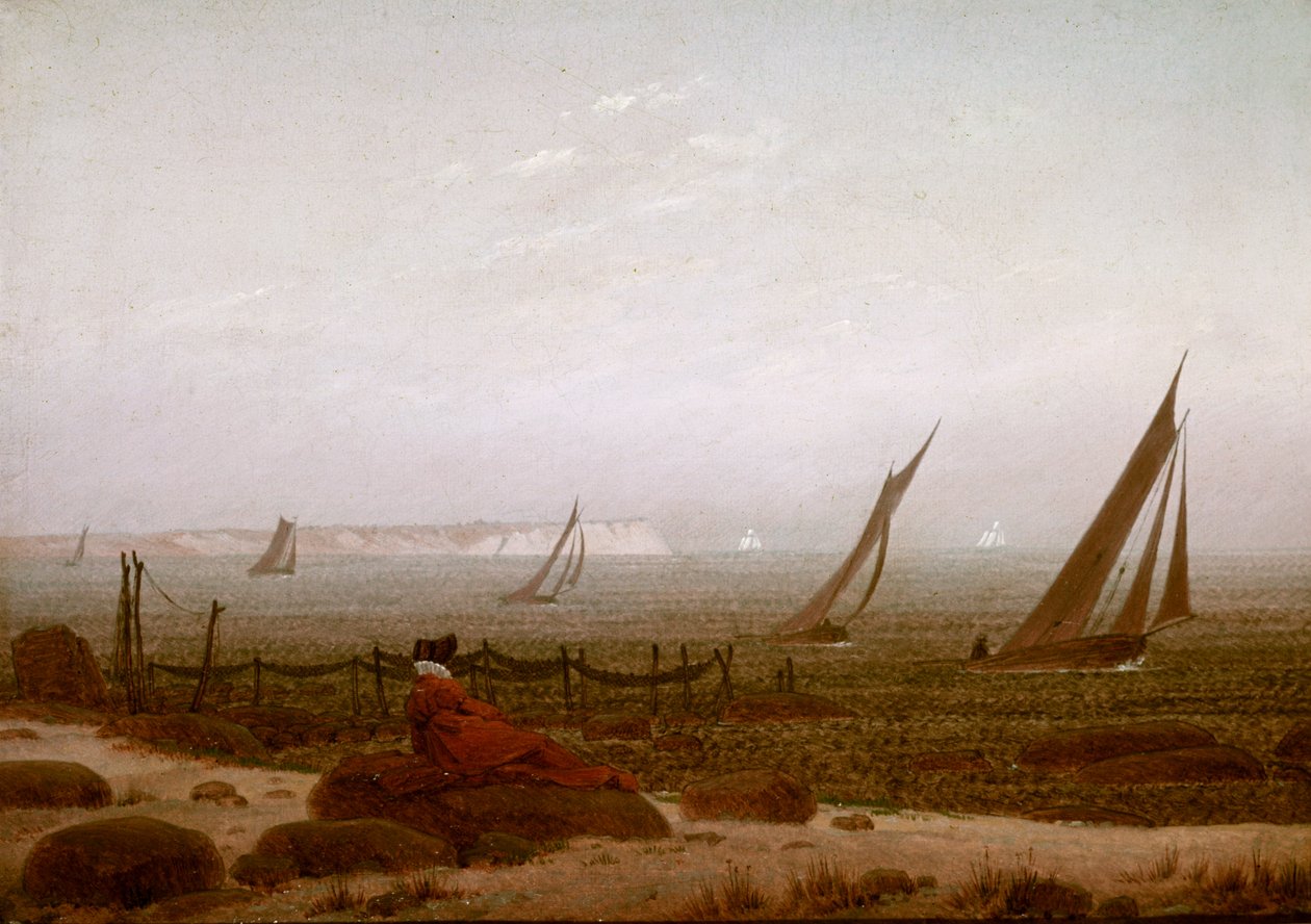 Nainen rannalla Rugenissa tekijältä Caspar David Friedrich