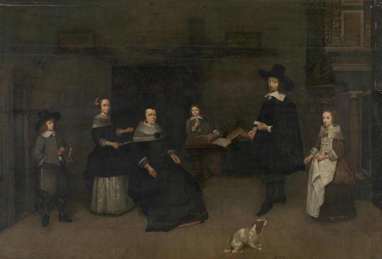 Perhekohtaus tekijältä Caspar Netscher (attributed to)