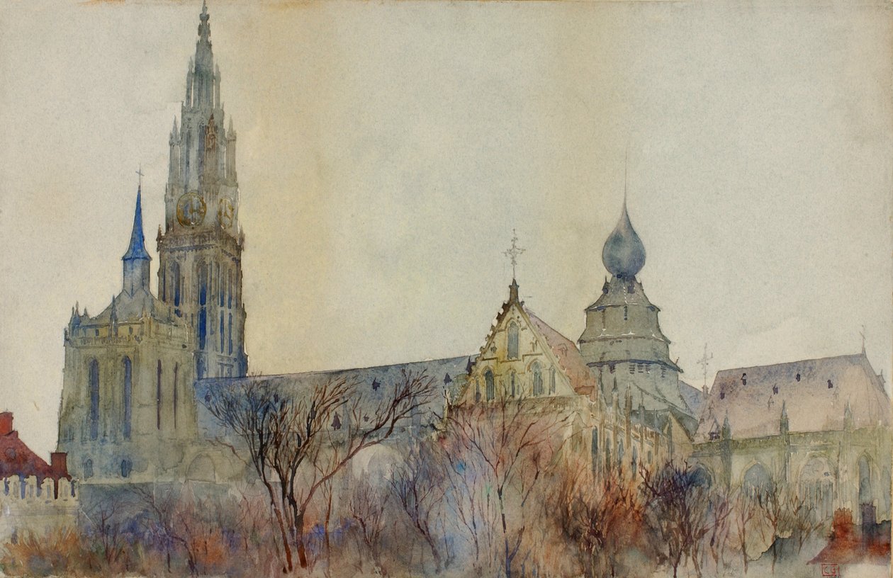 Antwerpenin katedraali, 1899. tekijältä Cass Gilbert