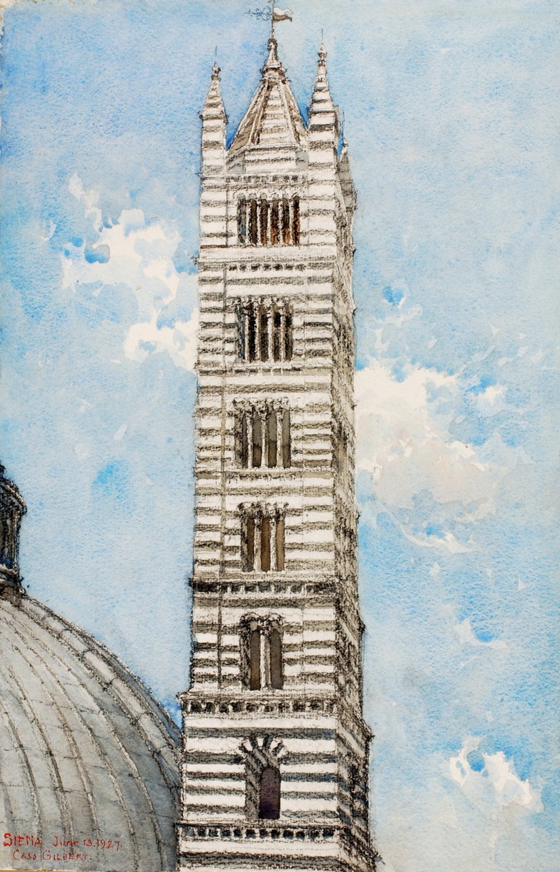 Katedraalin torni, Siena, 1927. tekijältä Cass Gilbert