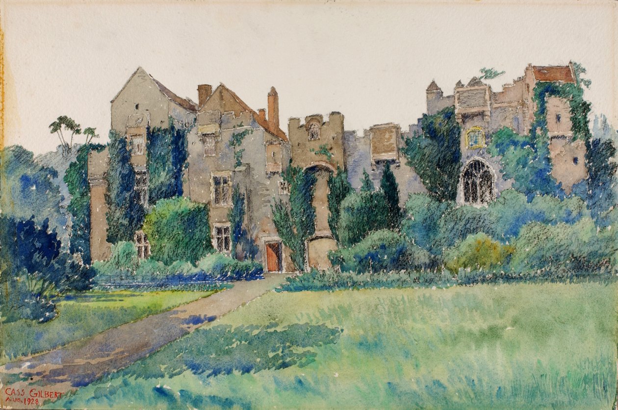 Compton Castle, Devonshire, Englanti, 1928. tekijältä Cass Gilbert
