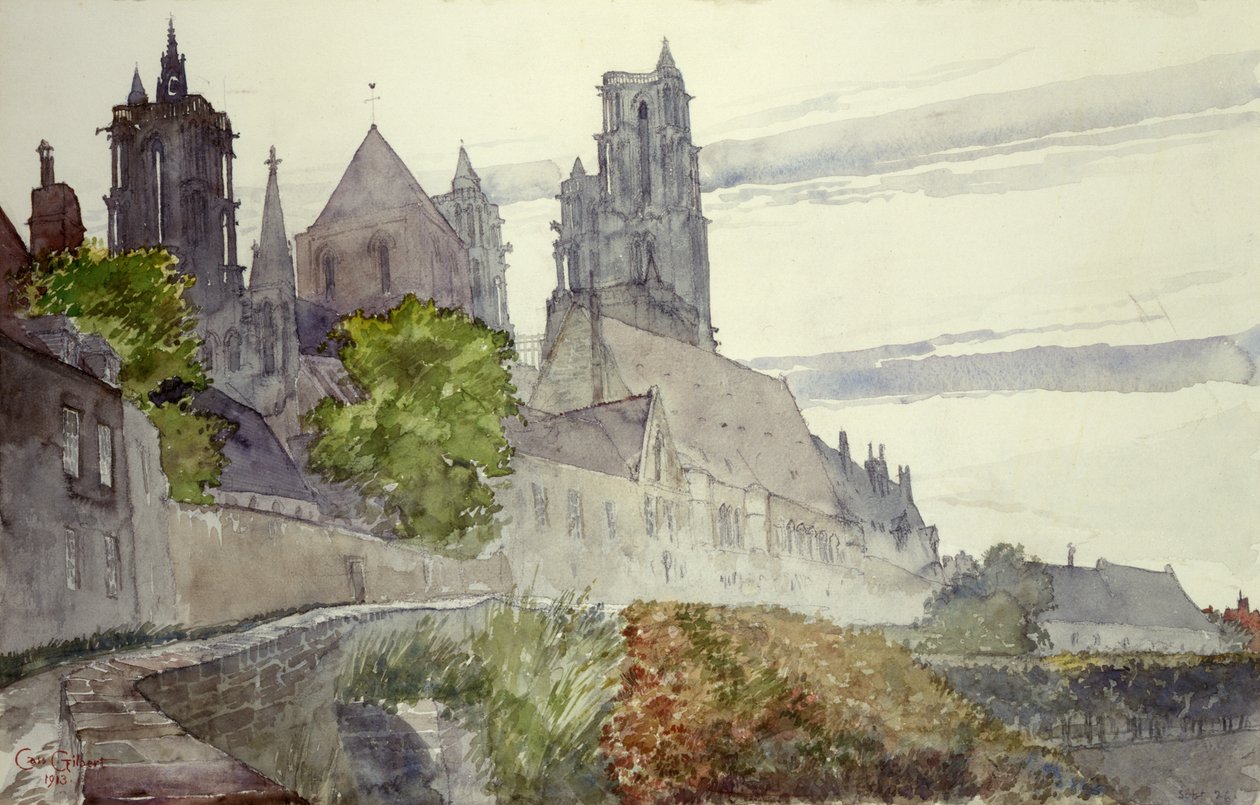 Laonin katedraali, Ranska, 1913. tekijältä Cass Gilbert
