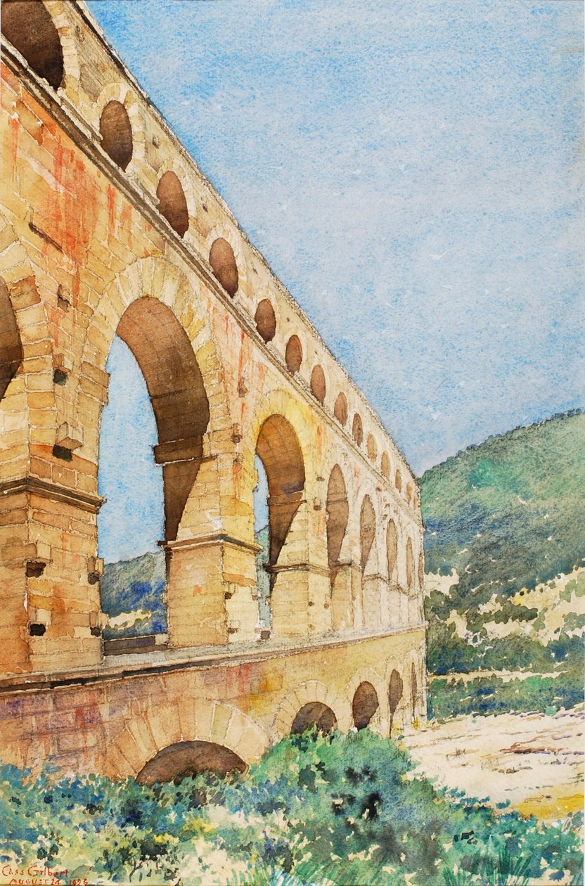 Pont du Gard, Ranska, 1926. tekijältä Cass Gilbert