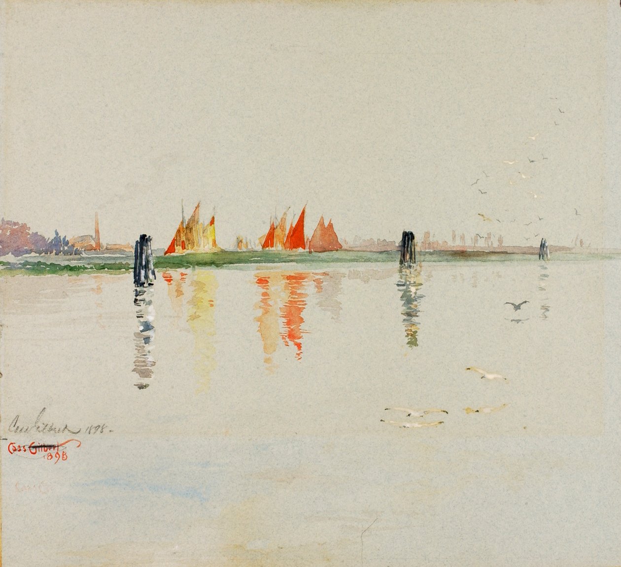 Laguuni, Venetsia, 1898. tekijältä Cass Gilbert