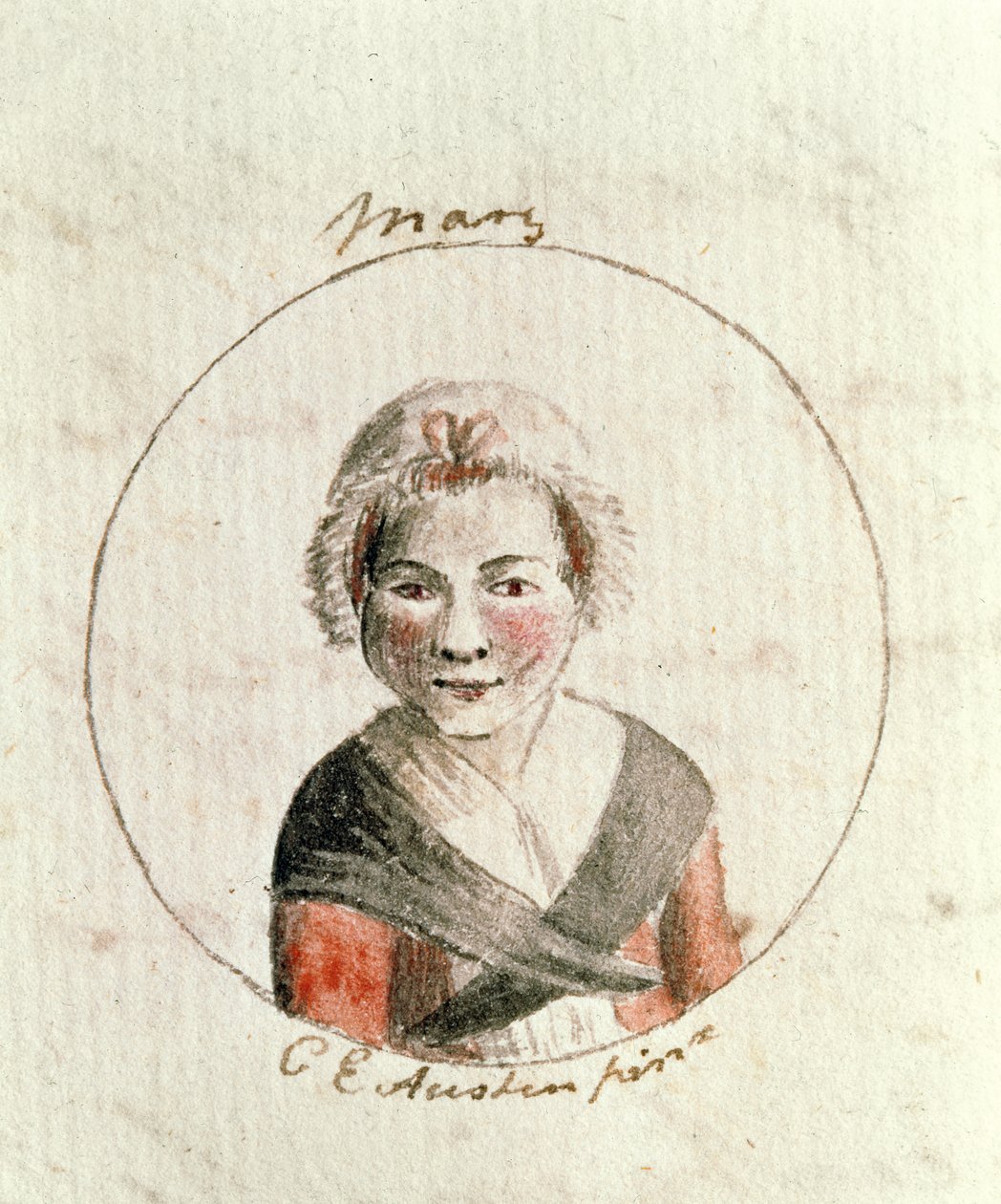Mary Tudor, n. 1790 (kynä ja muste ja wc paperilla) tekijältä Cassandra Austen