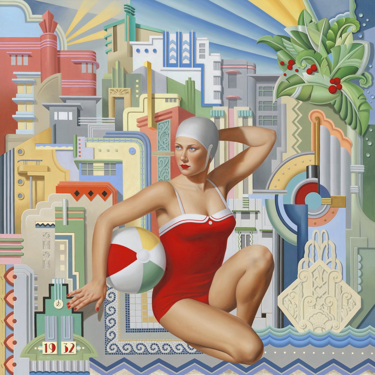 Halcyon 1932, 2024 (öljy pellavalle) tekijältä Catherine Abel