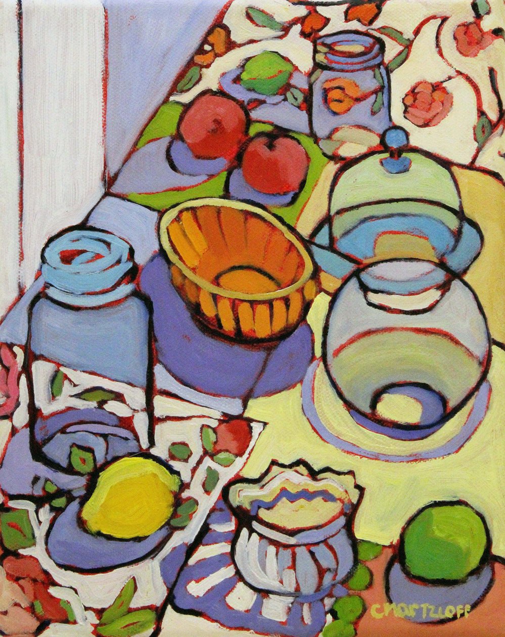 Eclectic Joys, 2023 (Öljy kankaalle) tekijältä Catherine J Martzloff