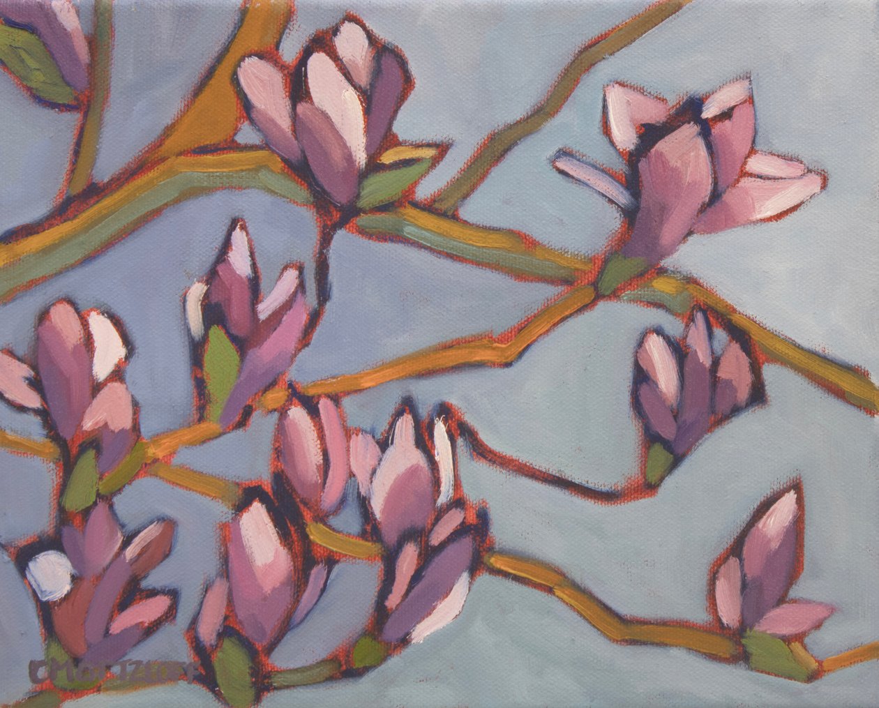 Magnolia Moment, 2022 (Öljy kankaalle) tekijältä Catherine J Martzloff