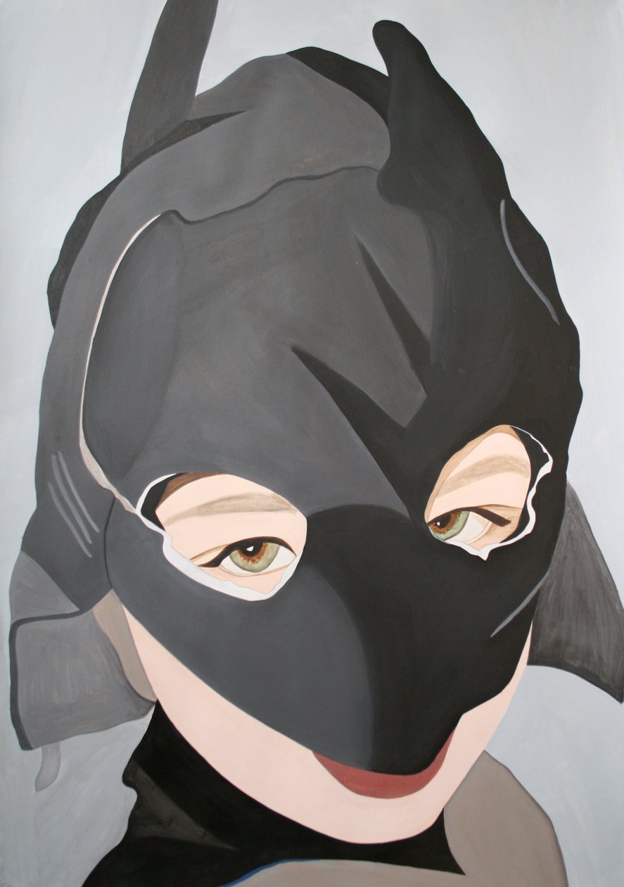Batboy, 2003 (akryyli paperille) tekijältä Cathy Lomax