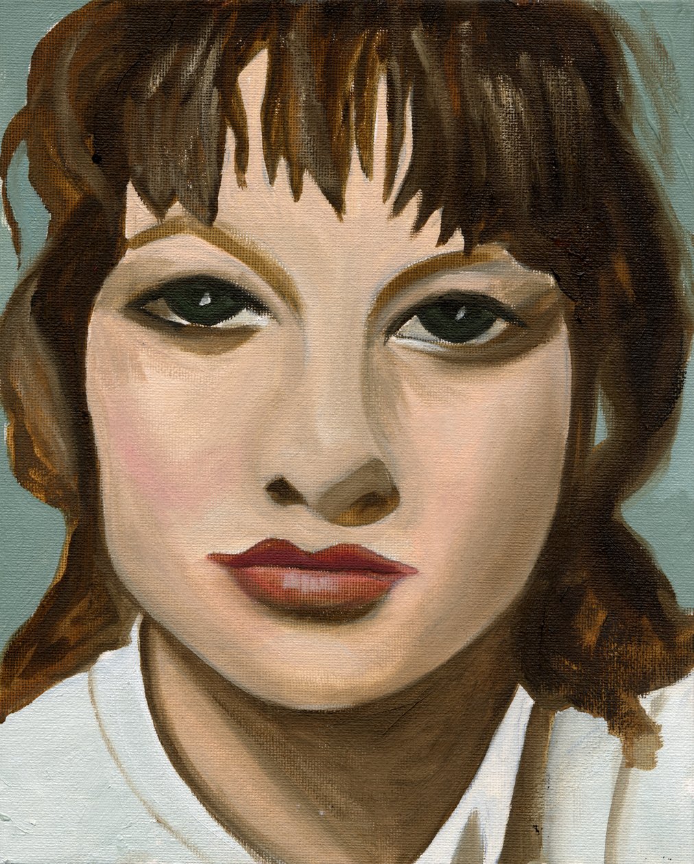 Feather Cut, 2005 (öljy laudalle) tekijältä Cathy Lomax