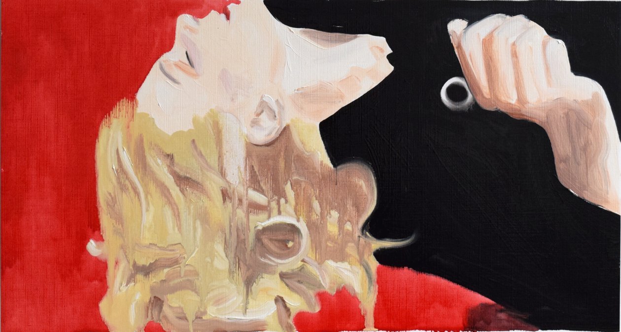 Gena, 2015 (oil on paper) tekijältä Cathy Lomax