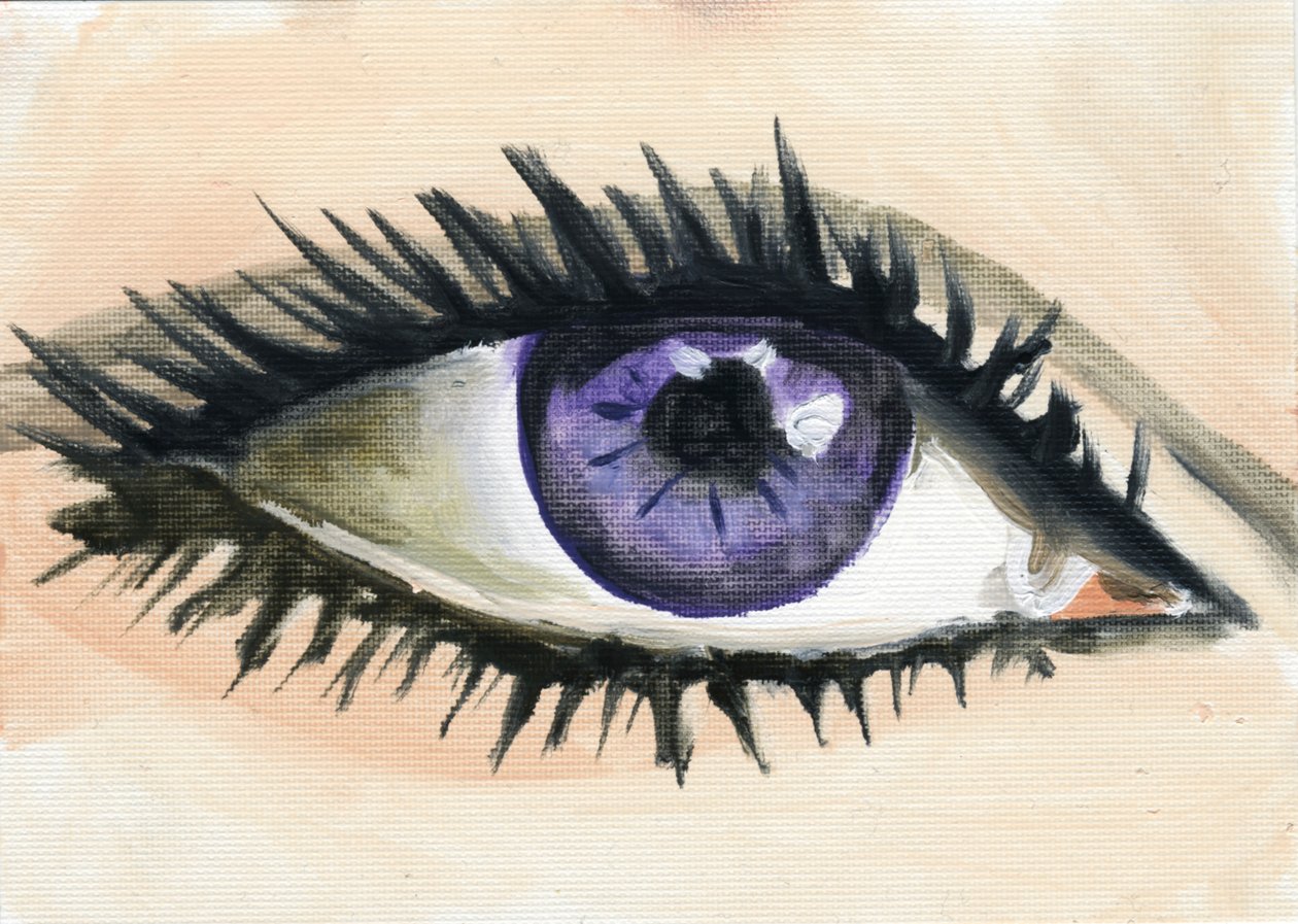 Liz, 2013 (öljy paperille) tekijältä Cathy Lomax
