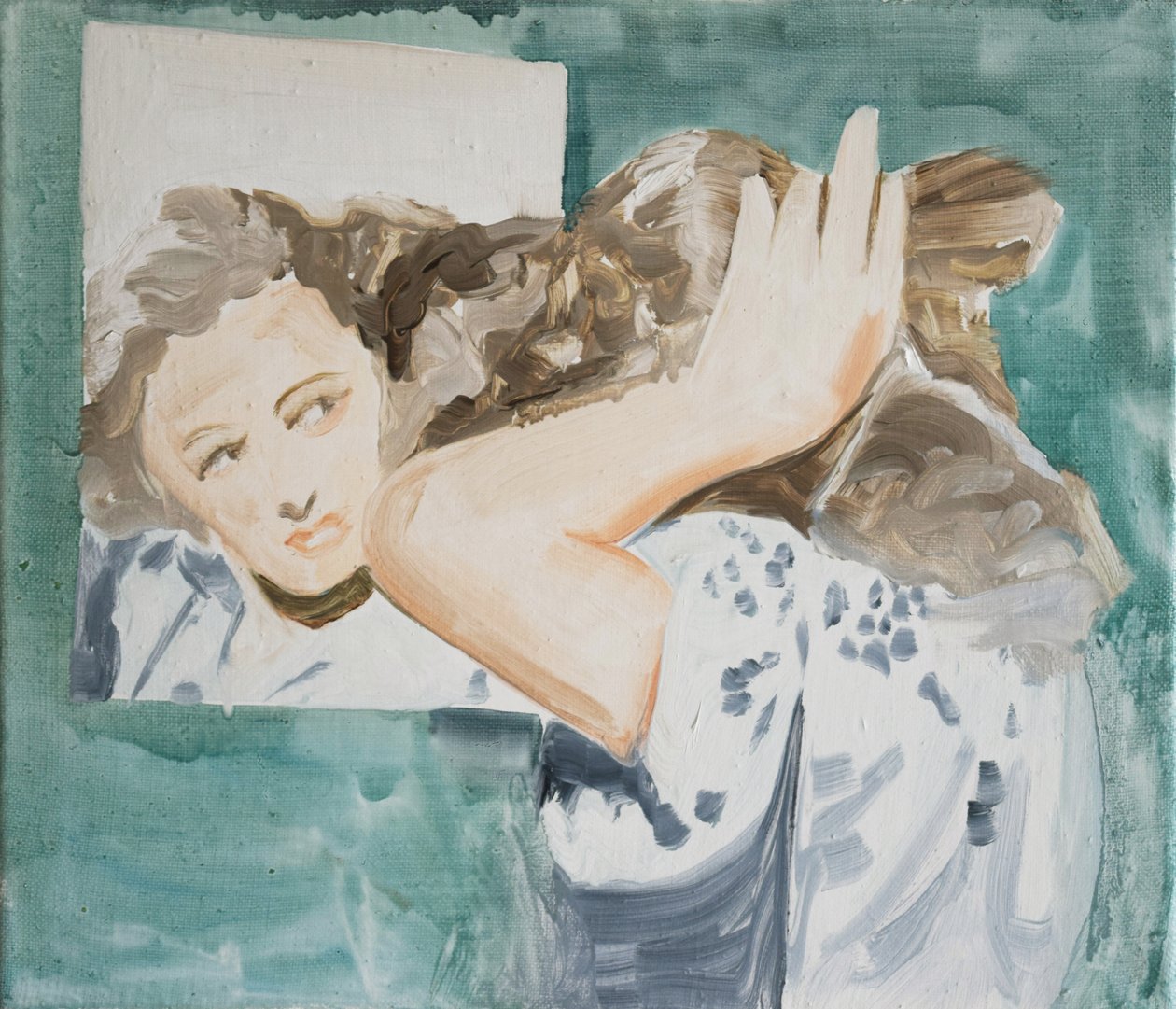 Up Do, 2017 (öljy pellavalle) tekijältä Cathy Lomax
