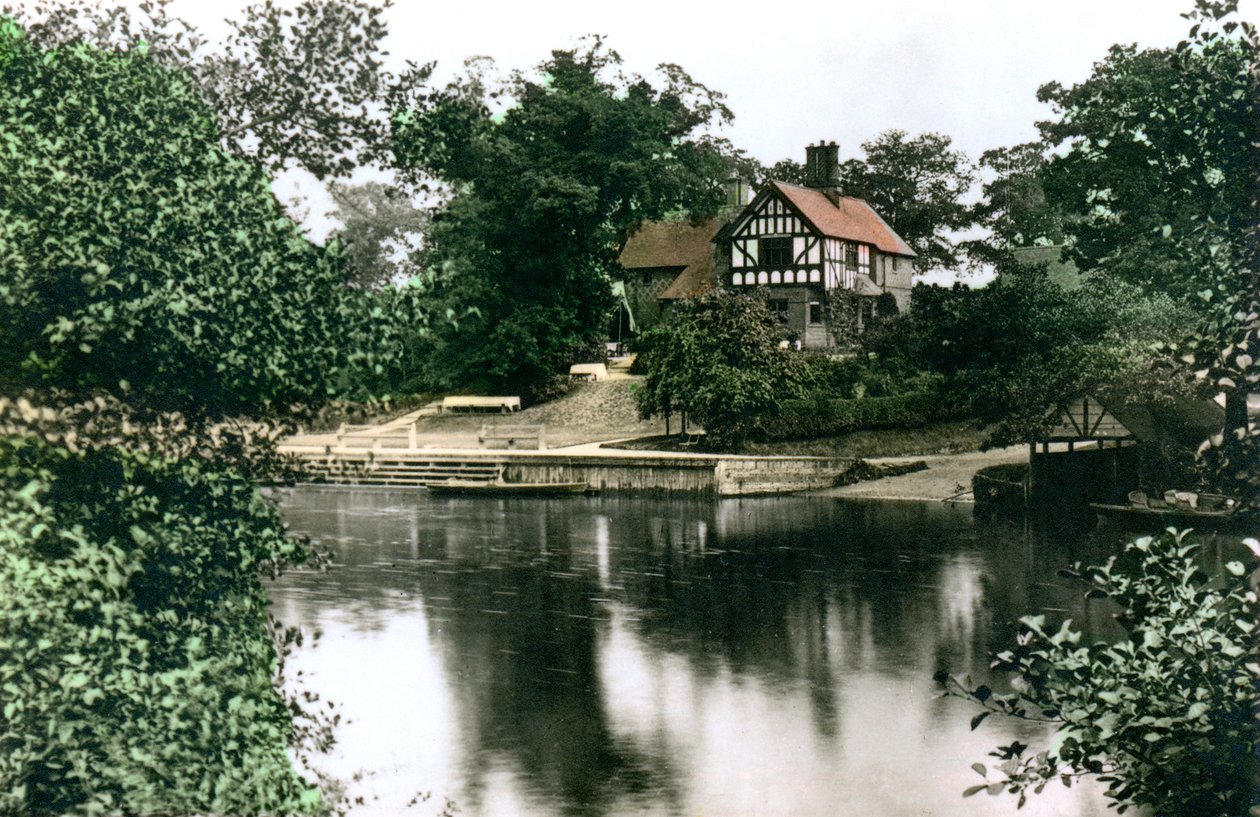 Dee-joki Chesterissä, Cheshiressä, 1926. tekijältä Cavenders Ltd