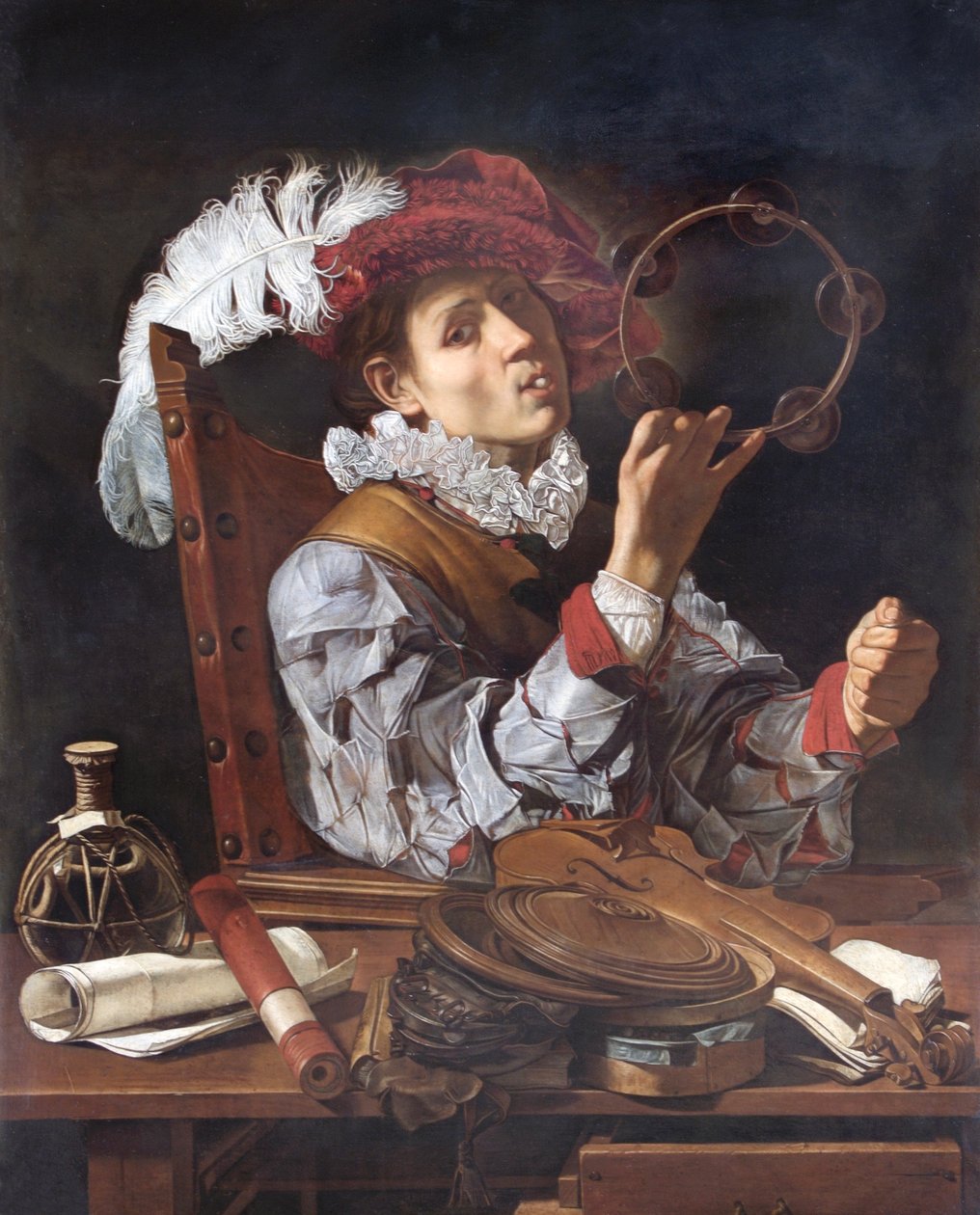 Muusikko, n. 1610 (öljy kankaalle) tekijältä Cecco de Caravaggio