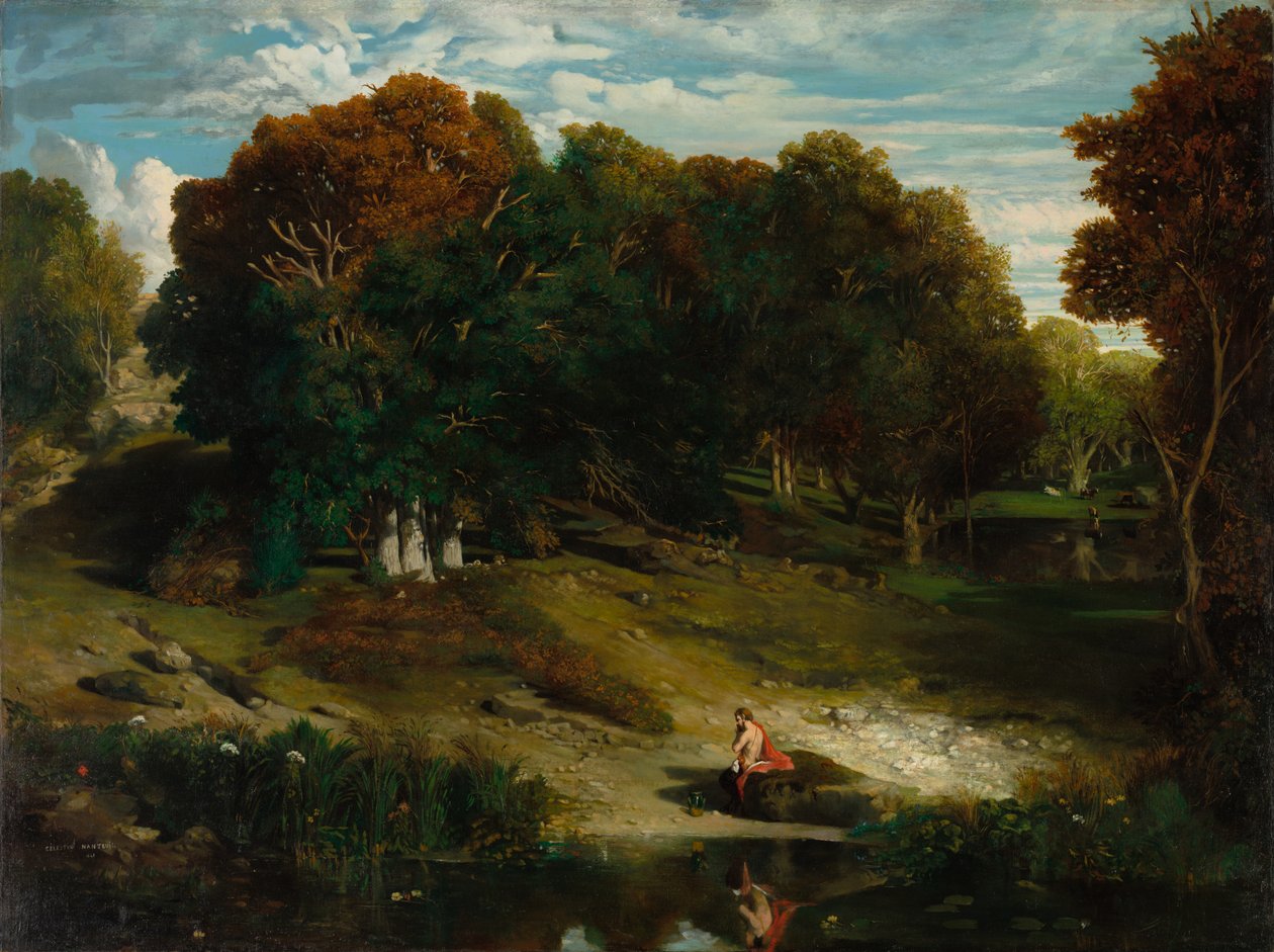 Metsässä, 1841. tekijältä Celestin Francois Nanteuil