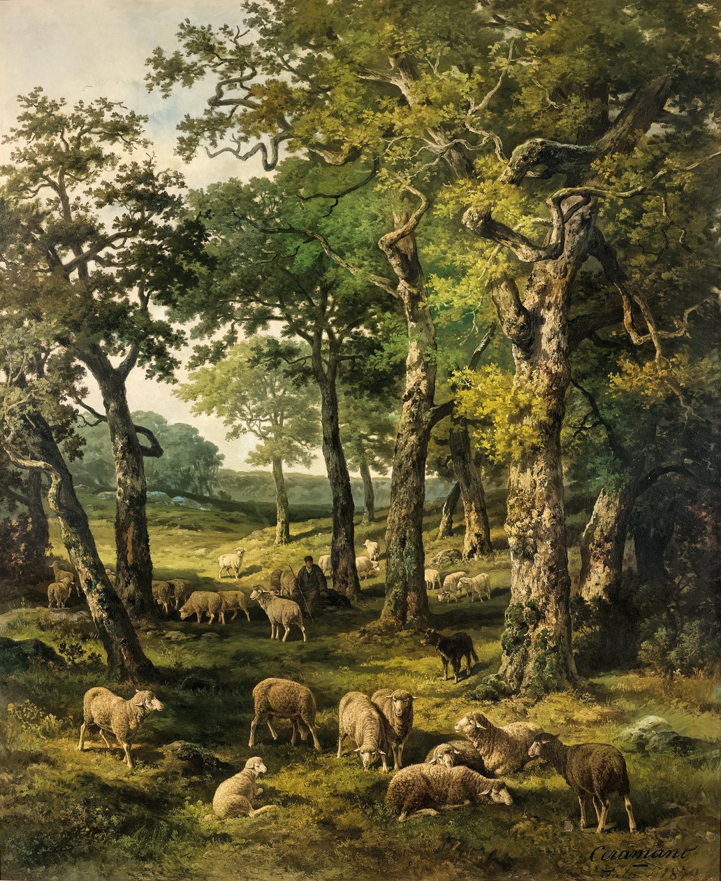 Eine Sommermorgen im Wald von Fontainebleau tekijältä Ceramano