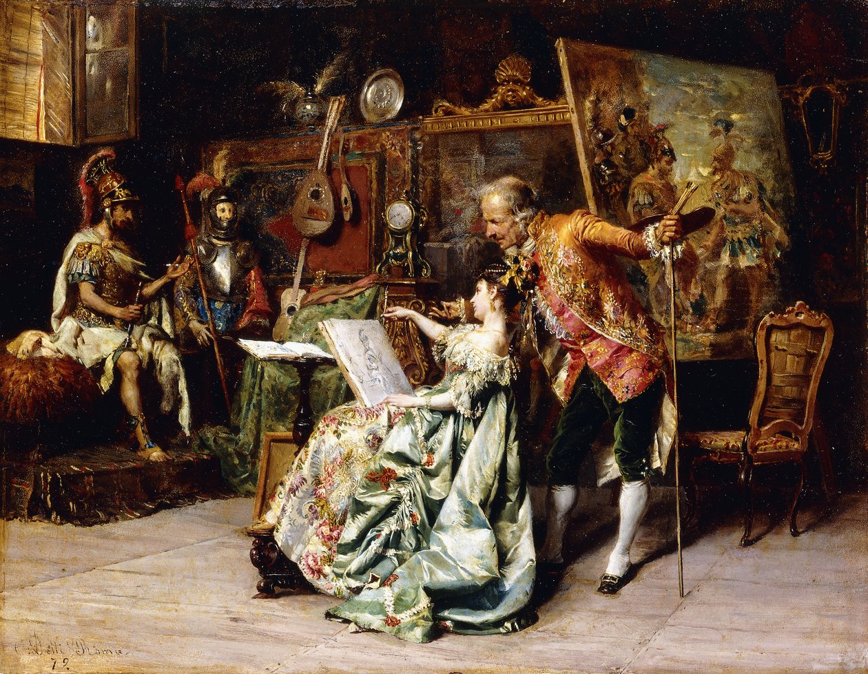Taiteilijan studiossa, 1872 tekijältä Cesare Auguste Detti