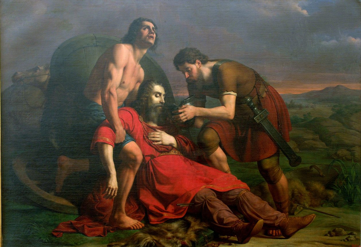 Polystratos ja kuoleva Darius, 1837 tekijältä Cesare Masini