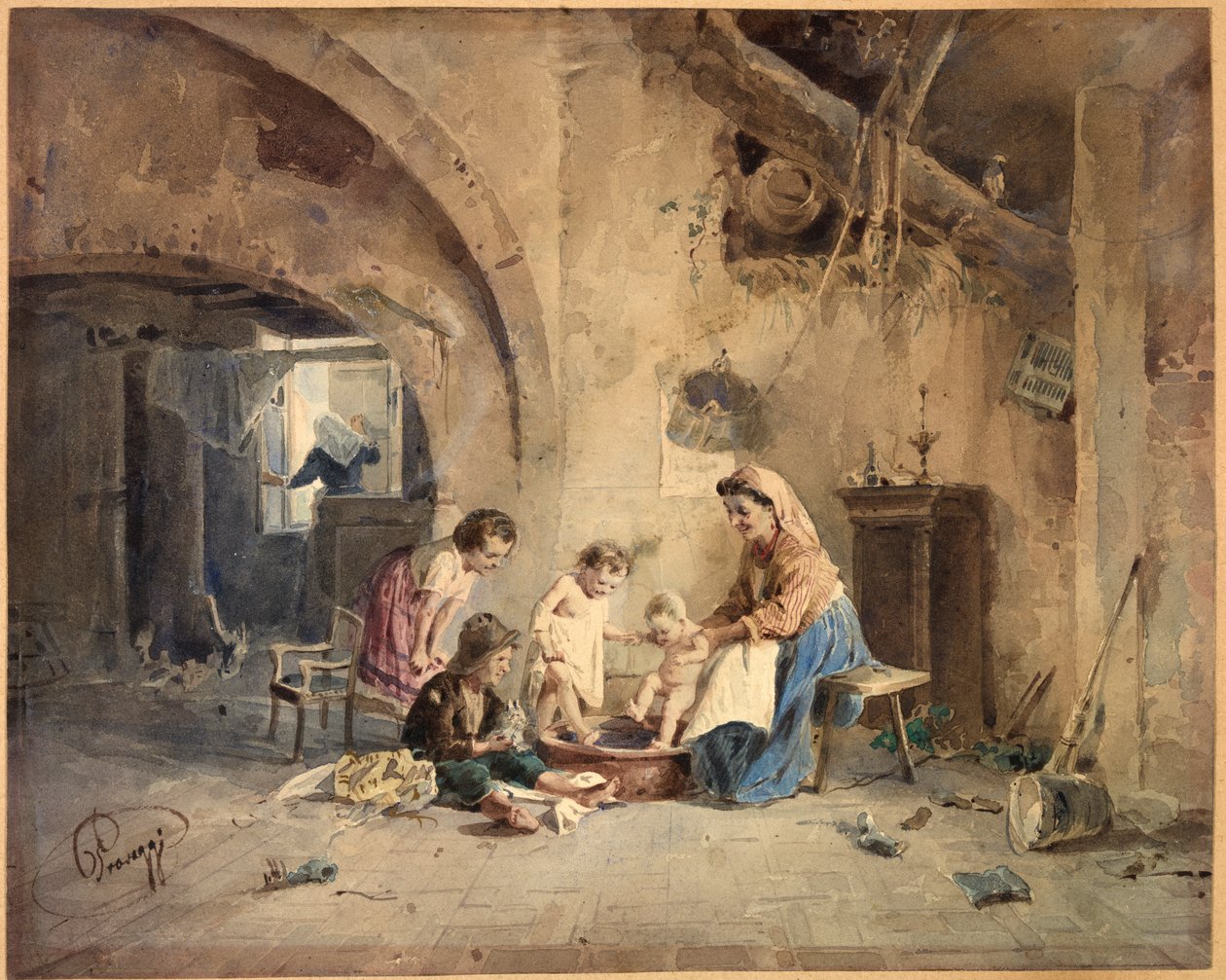 Kylpylä, 1800-luku. tekijältä Cesare Provaggi