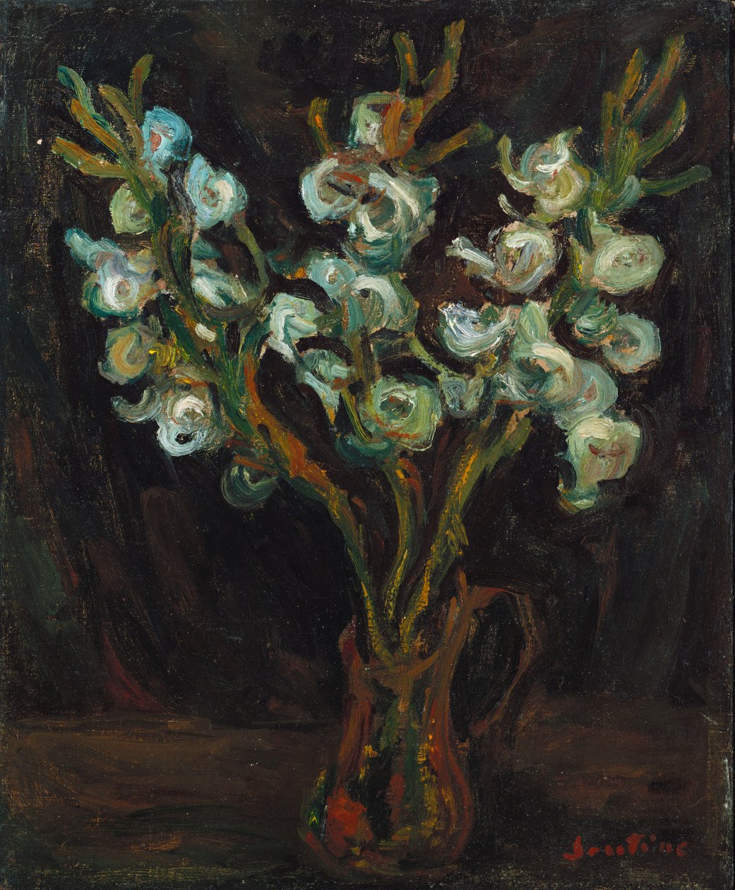 Siniset gladiolit, n. 1929 tekijältä Chaim Soutine