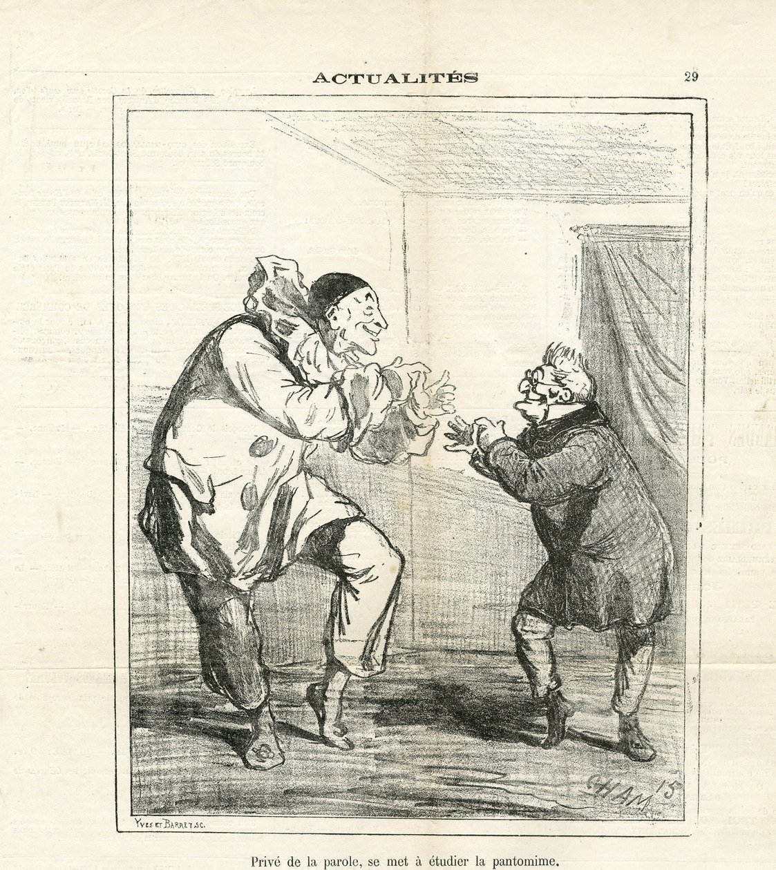 Kuvituskuva Chamista (1819-1879) Le Charivari -lehdessä. tekijältä Amédée de Noé