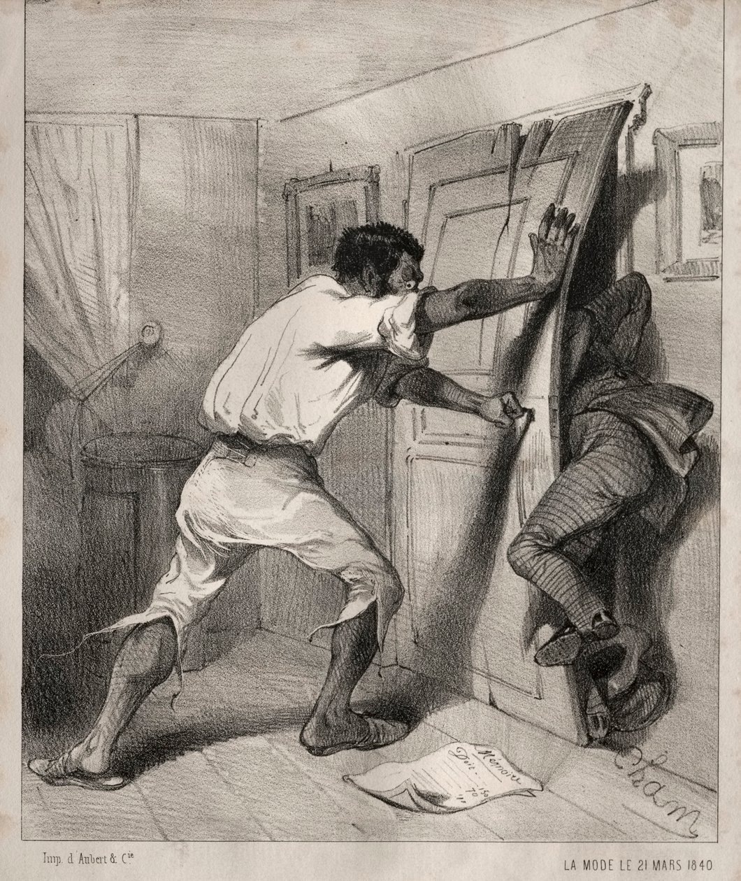 Luotonantajalla on liian kiire, 1840. tekijältä Cham