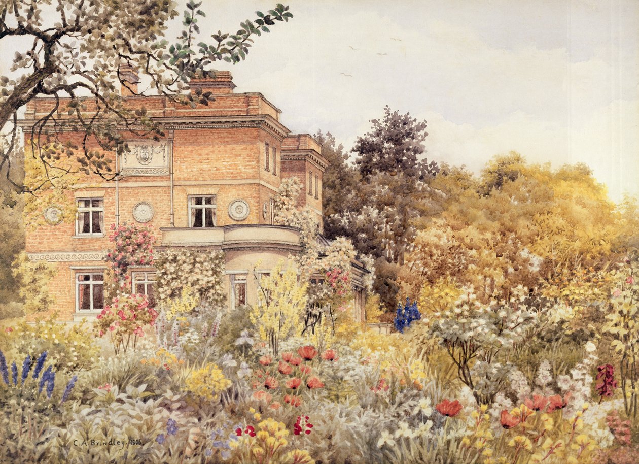 Kiftsgate Court, Gloucestershire, 1906 (wc paperilla) tekijältä Charles A. Brindley