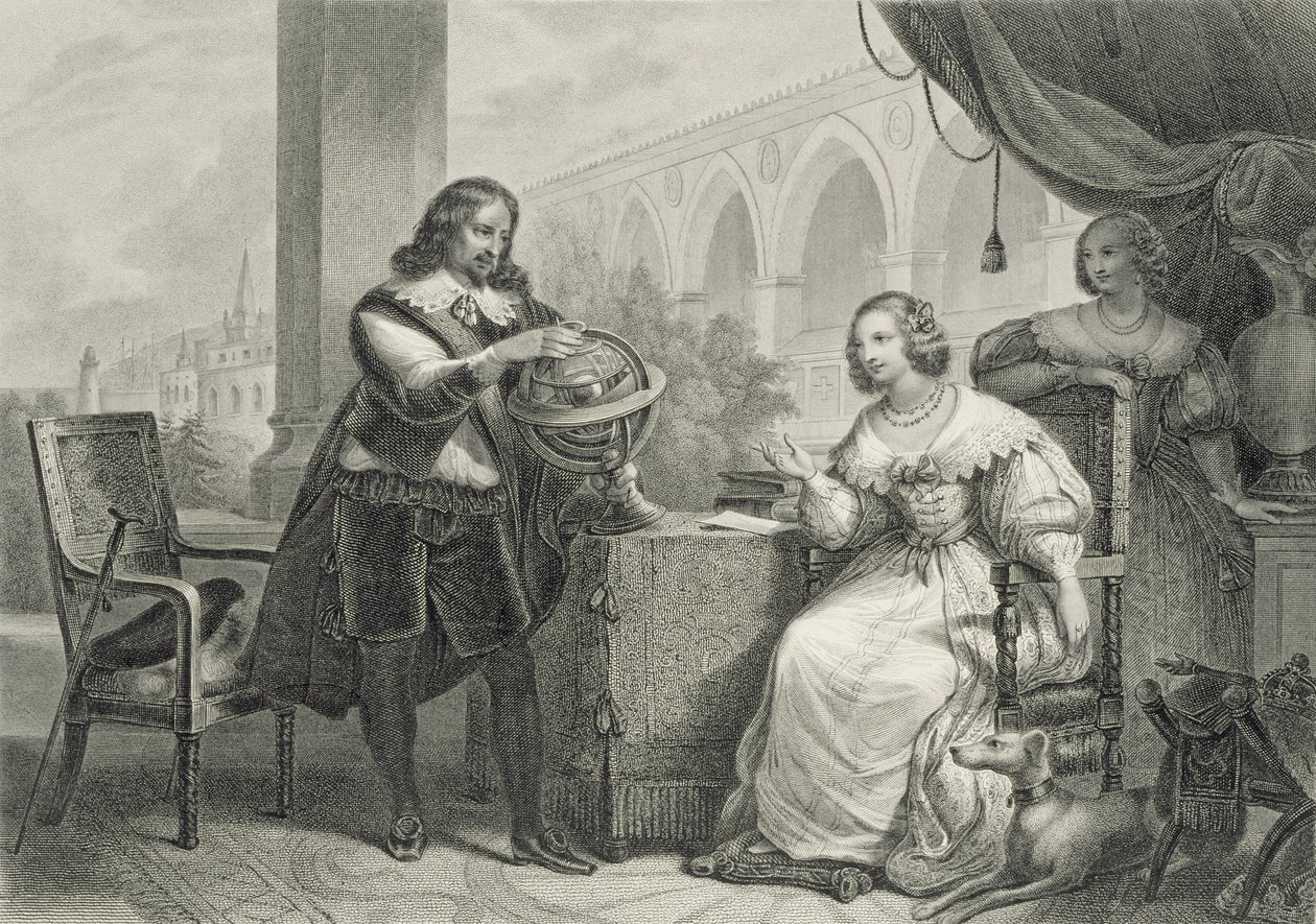 Christina (1626-89) Ruotsin kuningatar, sarjasta Famous Women, kaiverrus Jean Denis Nargeot (1795-s.1865) tekijältä Charles Abraham Chasselat
