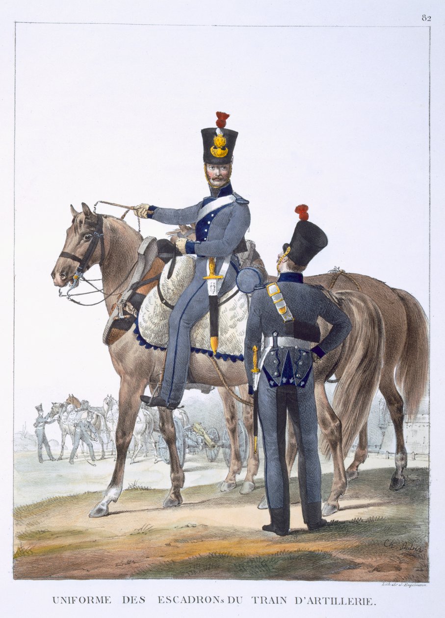 Tykislentueen univormu, 1823 tekijältä Charles Aubry