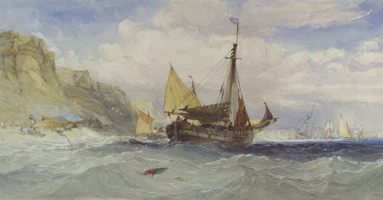 Kalastusveneet Isle of Wightin edustalla tekijältä Charles Bentley