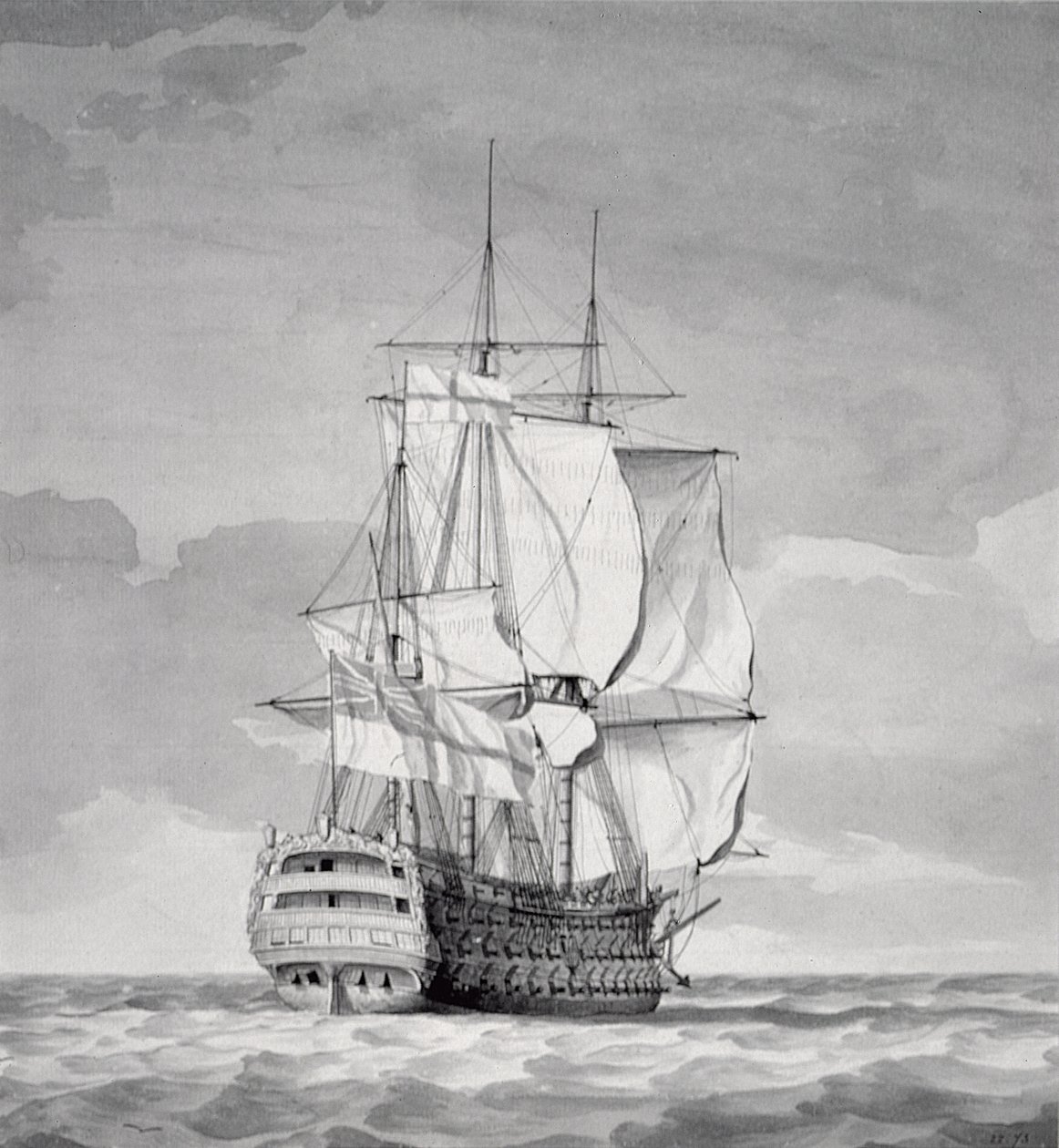 Englantilainen taistelulaiva, 1700-luku tekijältä Charles Brooking