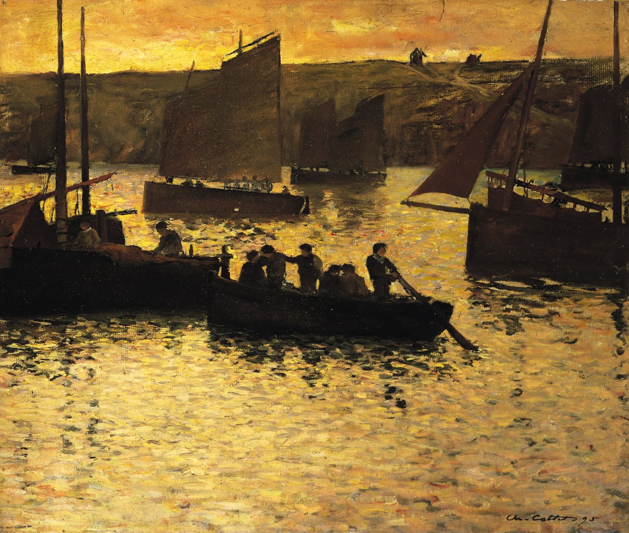 Satamassa, 1895 tekijältä Charles Cottet
