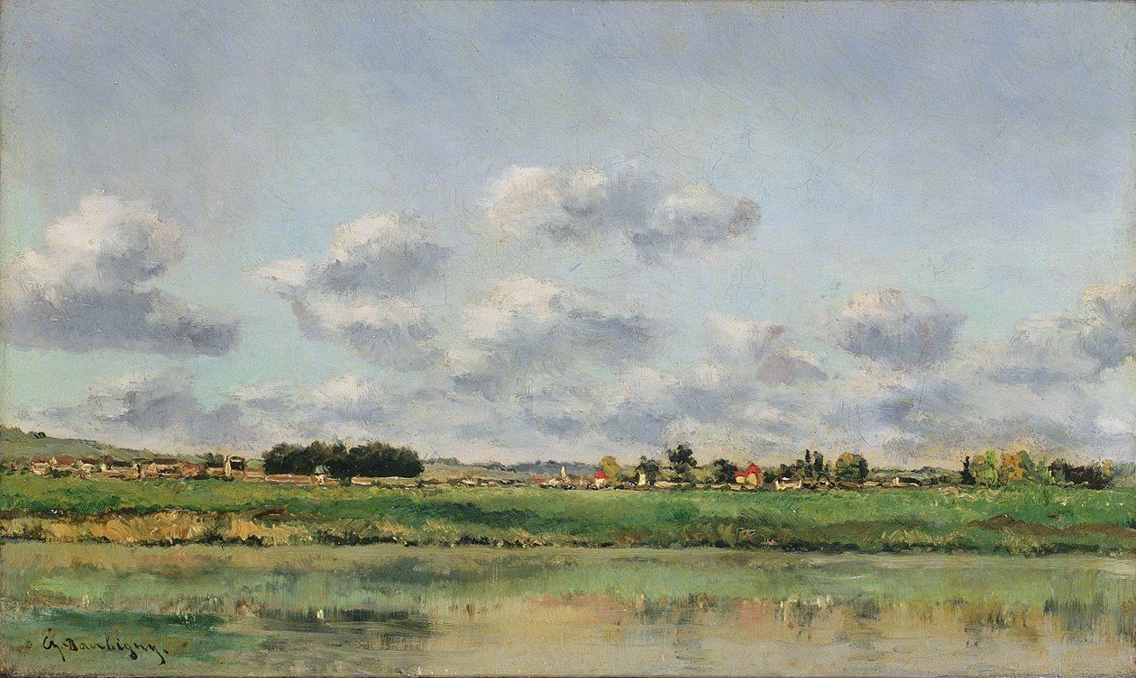 Banks of the Loing, 1860-luvun loppu tekijältä Charles Francois Daubigny