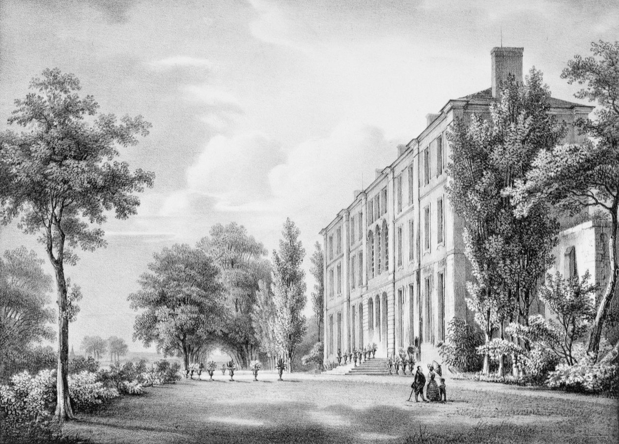 Chateau de Frechines, kaiverrus C. Motte, n. 1830-40 tekijältä Charles Francois Joseph Pensee