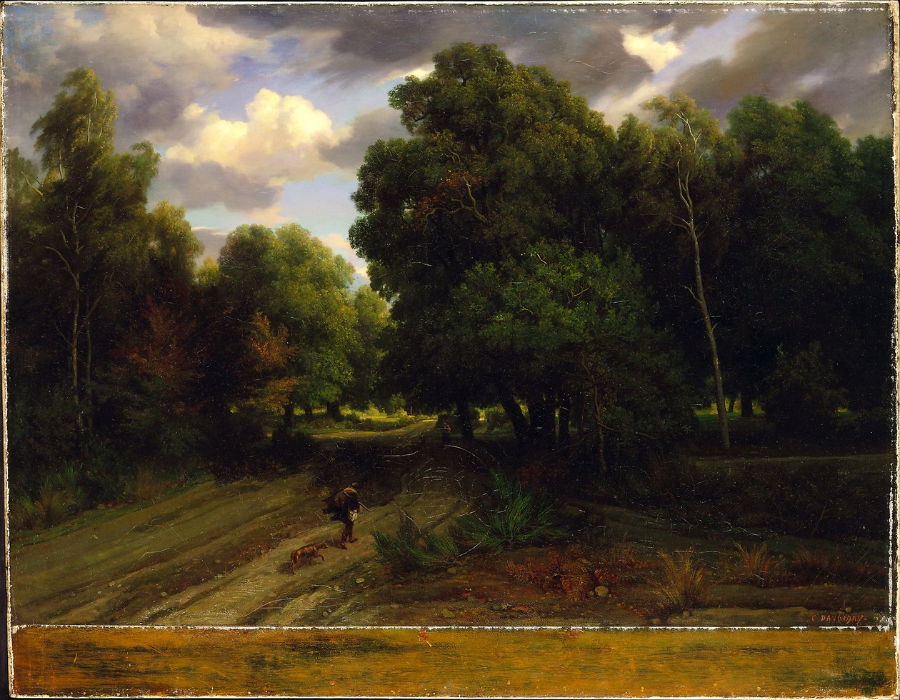 Kotkanpesän risteys, Fontainebleaun metsä, 1843-44 tekijältä Charles Francois Daubigny