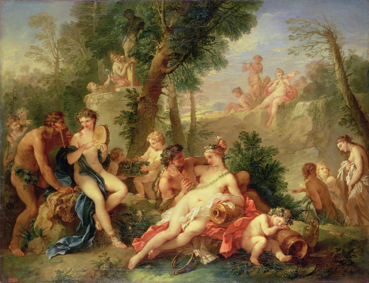 Bacchus ja Ariadne, 1742-7 tekijältä Charles Joseph Natoire