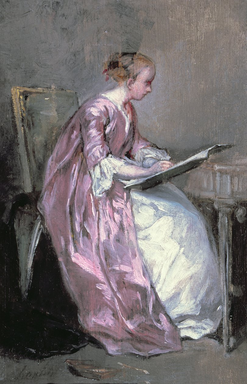 Nuori tyttö piirustus tekijältä Charles Joshua Chaplin