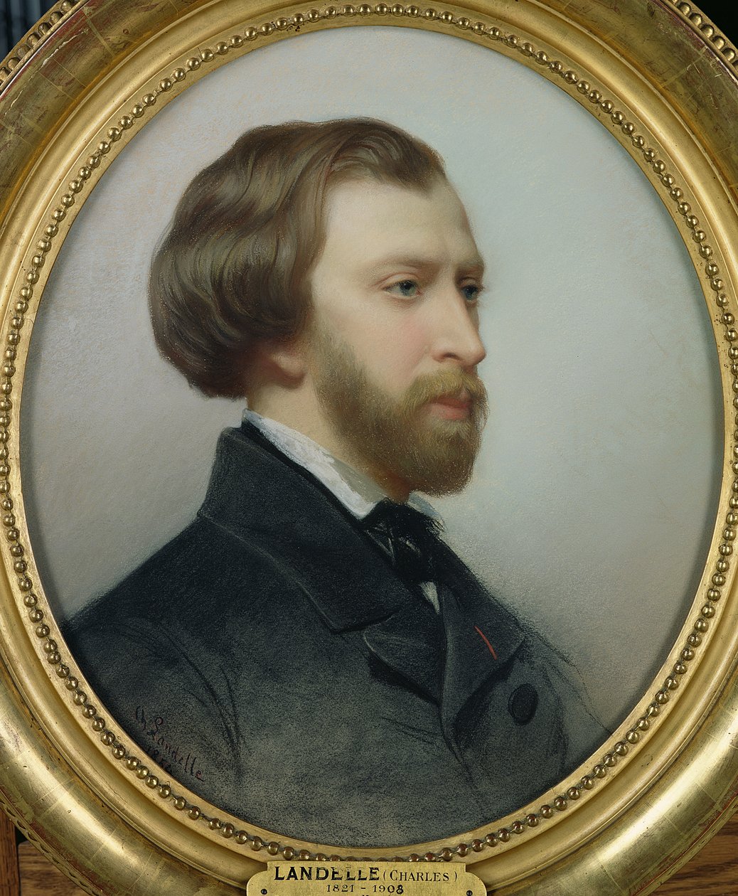 Alfred de Mussetin (1810-57) muotokuva 1854 (pastelli paperille) tekijältä Charles Landelle