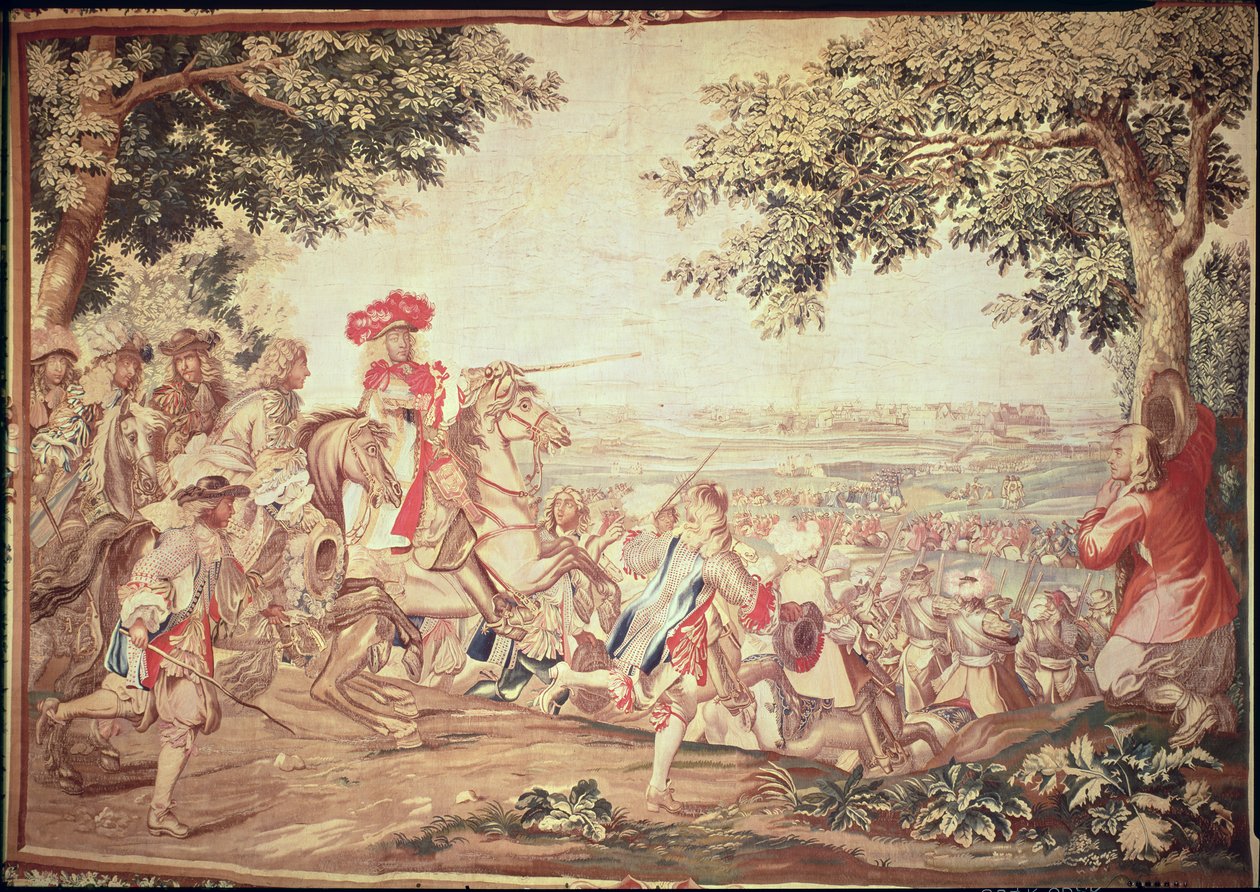 Ludvig XIV:n (1638-1715) saapuminen Dunkirkiin, 2. joulukuuta 1662 (kuvakudos) tekijältä Charles Le Brun